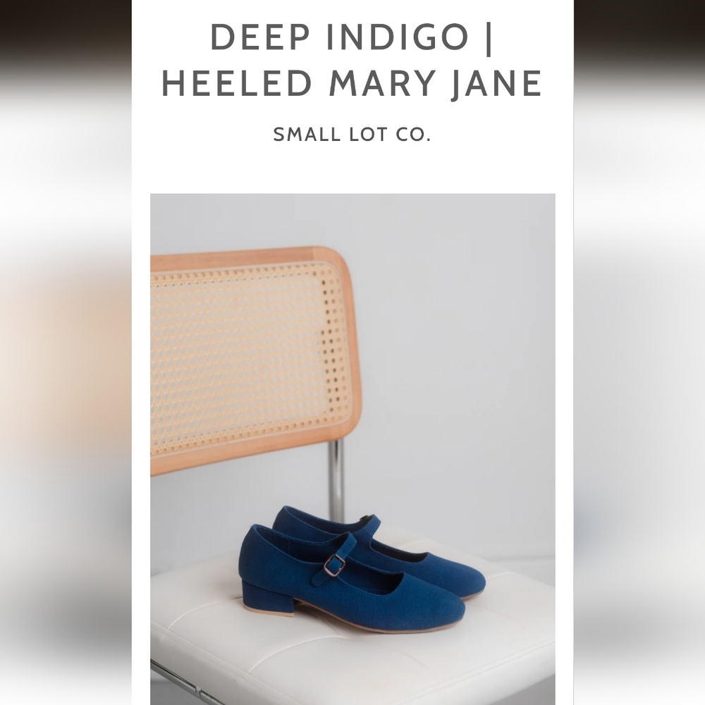 Small Lot Co Deep Indigo Heeled Mary